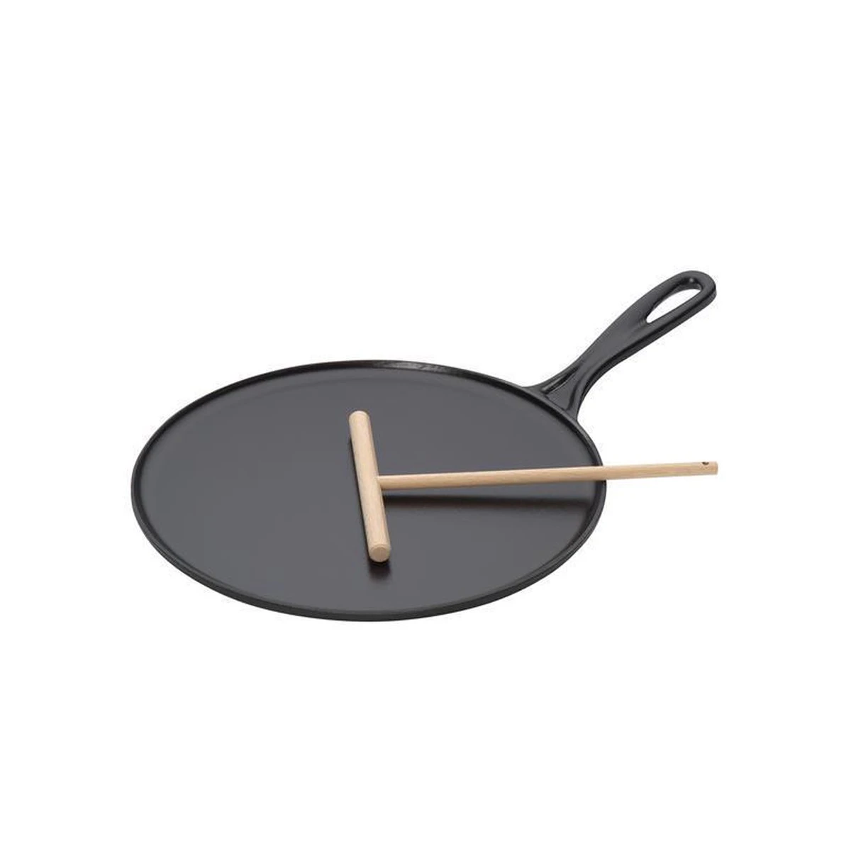 Le Creuset Le Creuster Gietijzeren Pannenkoekpan - Mat Zwart - 27cm 3 Le Creuset Le Creuster Gietijzeren Pannenkoekpan - Mat Zwart - 27cm - Afbeelding 2