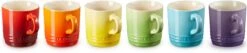 Le Creuset Set Van 6 Koffiebekers 200 Ml Regenboog Kleuren 12 Le Creuset Set Van 6 Koffiebekers 200 Ml Regenboog Kleuren -Le Creuset 1200x257