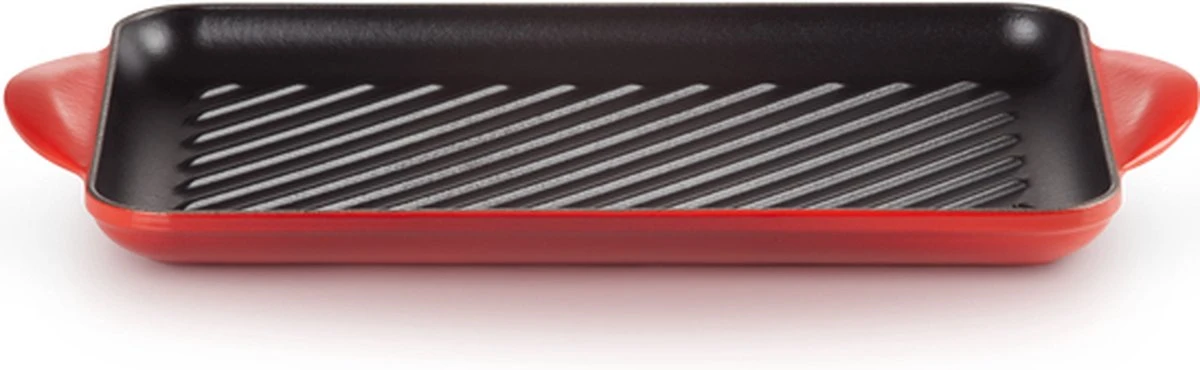 Le Creuset - Gietijzeren Grillplaat - 32x22cm - Kersenrood 4 Le Creuset - Gietijzeren Grillplaat - 32x22cm - Kersenrood - Afbeelding 2