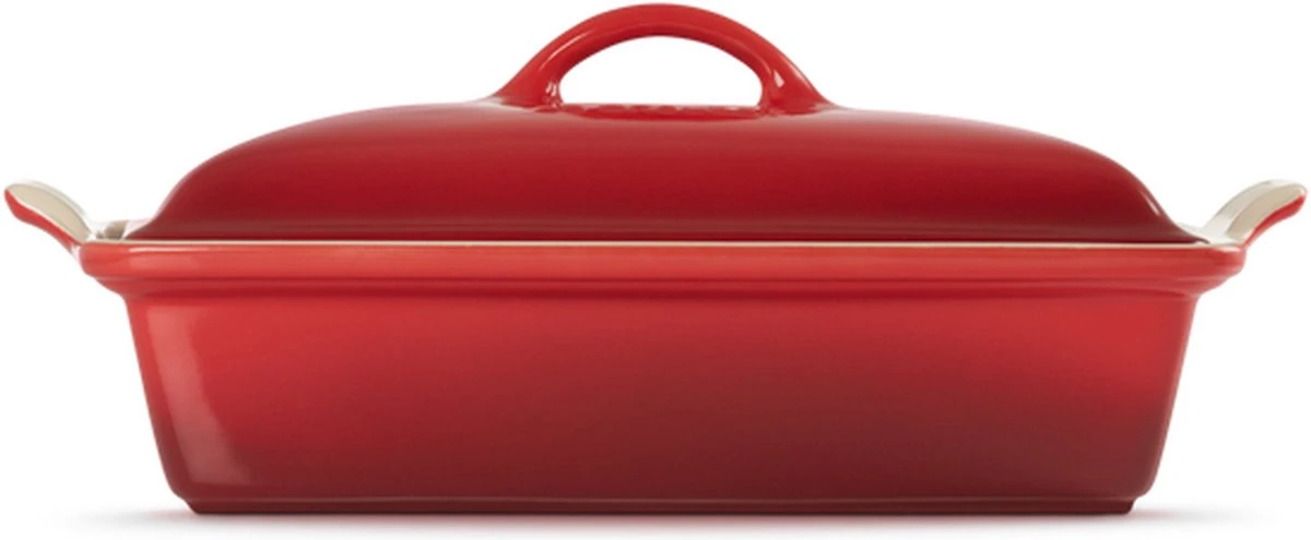Le Creuset - Ovenschaal Met Deksel - 33 X 22.5 X 8 Cm - Kersenrood 6 Le Creuset - Ovenschaal Met Deksel - 33 X 22.5 X 8 Cm - Kersenrood - Afbeelding 4