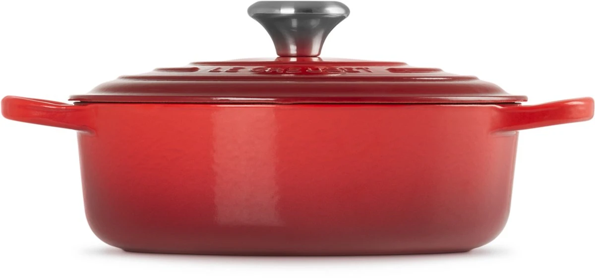Le Creuset - Gietijzeren - Lage Braadpan - 24cm - Kersenrood 14 Le Creuset - Gietijzeren - Lage Braadpan - 24cm - Kersenrood - Afbeelding 12