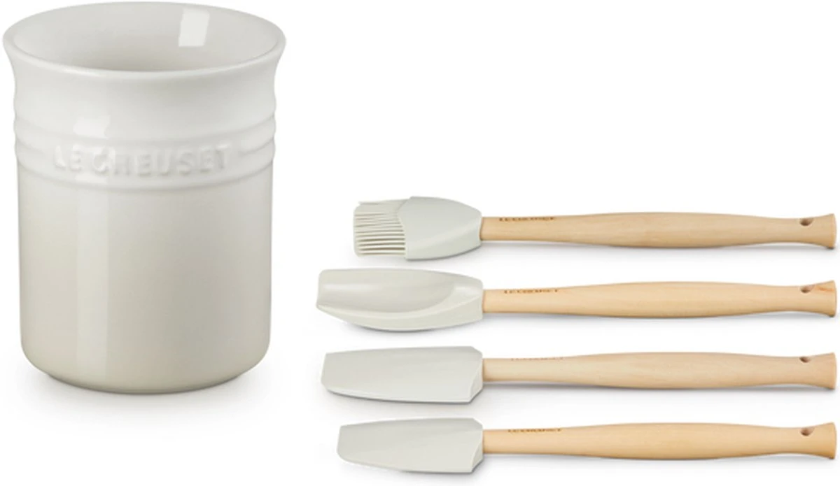 Le Creuset Lepelpot Meringue Met 4 Siliconen Premium Spatels 4 Le Creuset Lepelpot Meringue Met 4 Siliconen Premium Spatels - Afbeelding 2