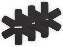 Le Creuset Pannenbeschermers Zwart - 3 Stuks