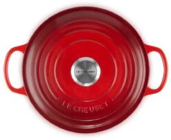 Le Creuset - Gietijzeren - Lage Braadpan - 24cm - Kersenrood 24 Le Creuset - Gietijzeren - Lage Braadpan - 24cm - Kersenrood -Le Creuset 1200x988
