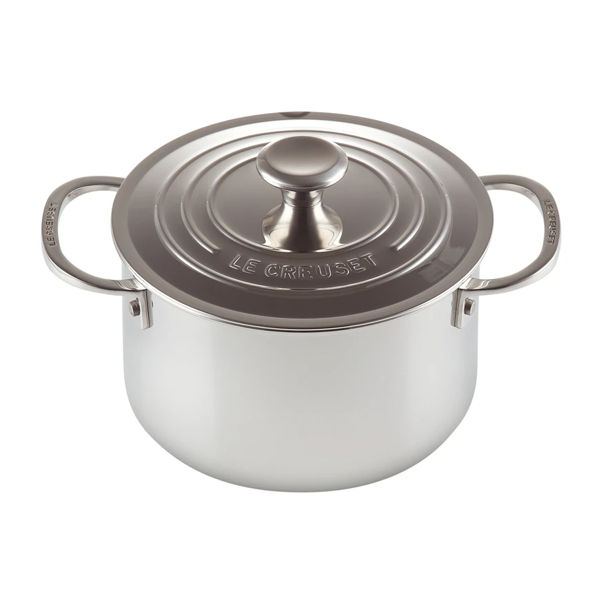 Le Creuset Signature 3-Ply Diepe Braadpan Met Deksel 3 Le Creuset Signature 3-Ply Diepe Braadpan Met Deksel