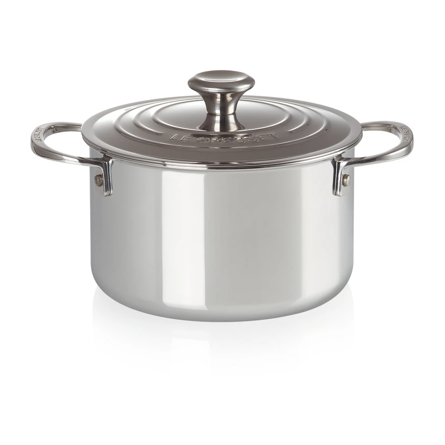 Le Creuset Signature 3-Ply Diepe Braadpan Met Deksel 4 Le Creuset Signature 3-Ply Diepe Braadpan Met Deksel - Afbeelding 2
