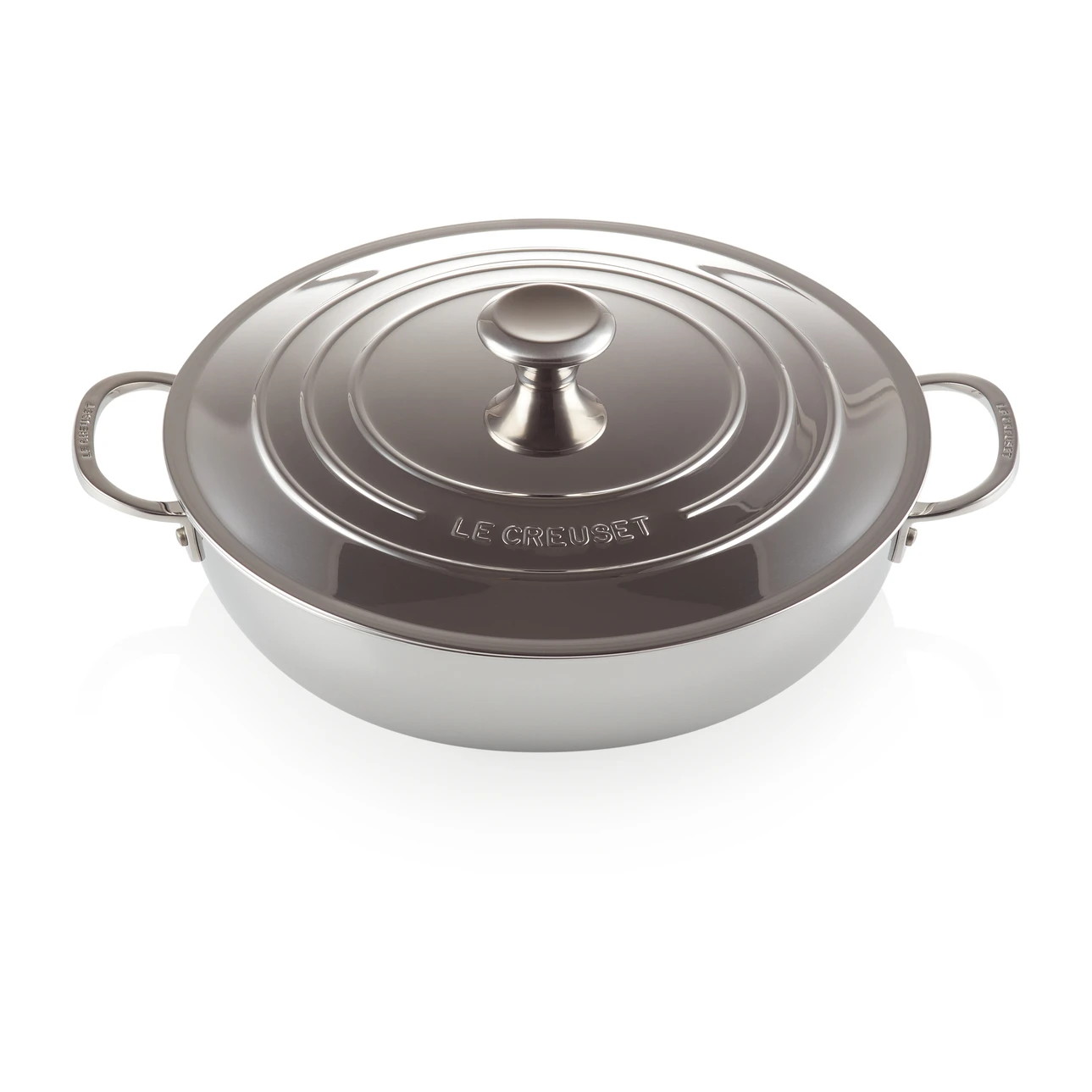 Le Creuset Signature 3-Ply Lage Braadpan Met Deksel 3 Le Creuset Signature 3-Ply Lage Braadpan Met Deksel
