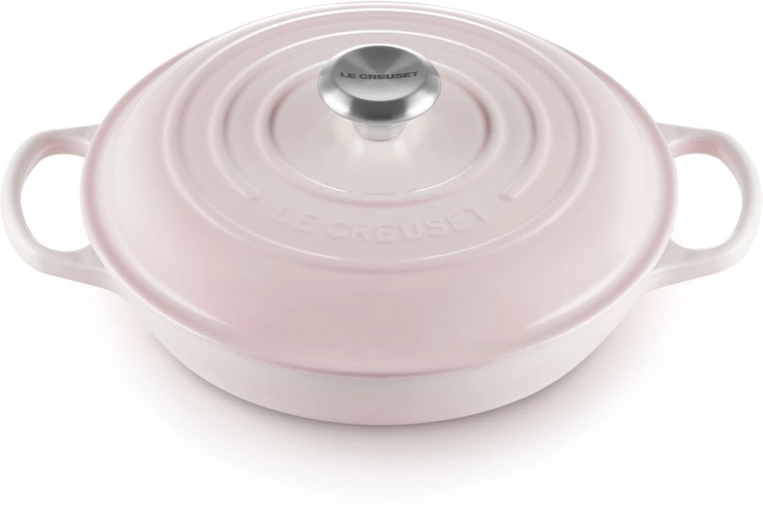 Le Creuset Braadpan Signature - Campagnard - Shell Pink - ø 26 Cm / 2.2 Liter 3 Le Creuset Braadpan Signature - Campagnard - Shell Pink - ø 26 Cm / 2.2 Liter
