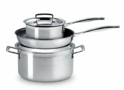 Le Creuset 3- Delige Pannenset 3-ply - RVS - Inductie - Koekenpan, Kookpan & Steelpan - Inclusief 2 Deksels 11 Le Creuset 3- Delige Pannenset 3-ply - RVS - Inductie - Koekenpan, Kookpan & Steelpan - Inclusief 2 Deksels -Le Creuset LC 20210610 ZS PS FS 53808000010050 005 1