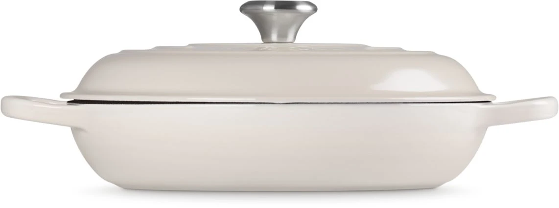 Le Creuset Braadpan Signature - Campagnard - Meringue - ø 30 Cm / 3.5 Liter 6 Le Creuset Braadpan Signature - Campagnard - Meringue - ø 30 Cm / 3.5 Liter - Afbeelding 4