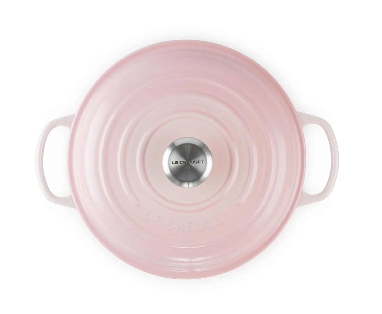 Le Creuset Braadpan Signature - Campagnard - Shell Pink - ø 26 Cm / 2.2 Liter 6 Le Creuset Braadpan Signature - Campagnard - Shell Pink - ø 26 Cm / 2.2 Liter - Afbeelding 4