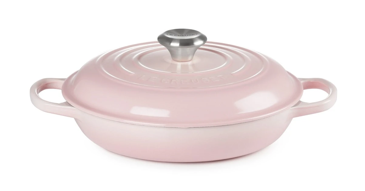 Le Creuset Braadpan Signature - Campagnard - Shell Pink - ø 26 Cm / 2.2 Liter 4 Le Creuset Braadpan Signature - Campagnard - Shell Pink - ø 26 Cm / 2.2 Liter - Afbeelding 2